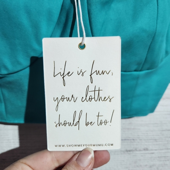 Show Me Your Mumu Women's Turquoise Crop Top Size S. NWT - Picture 5 of 7